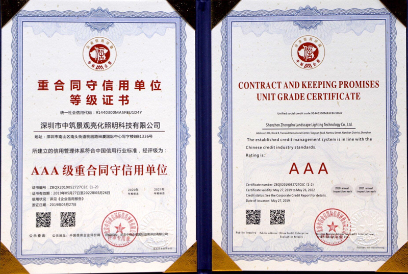 3A級重合同守信用單位